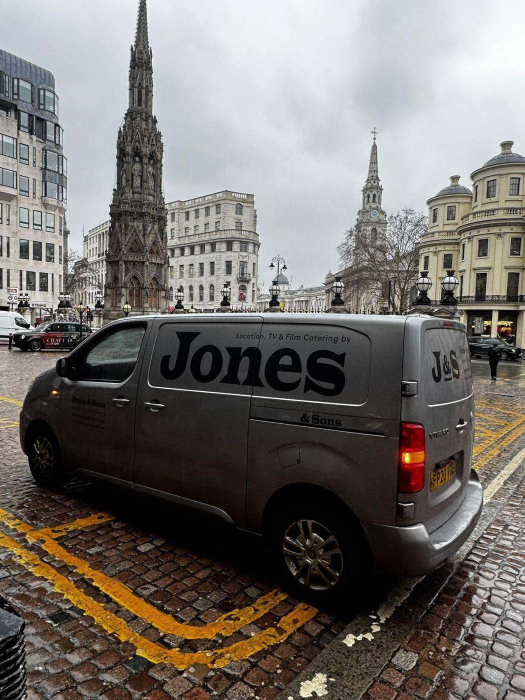 Jones & Sons van out on a city delivery
